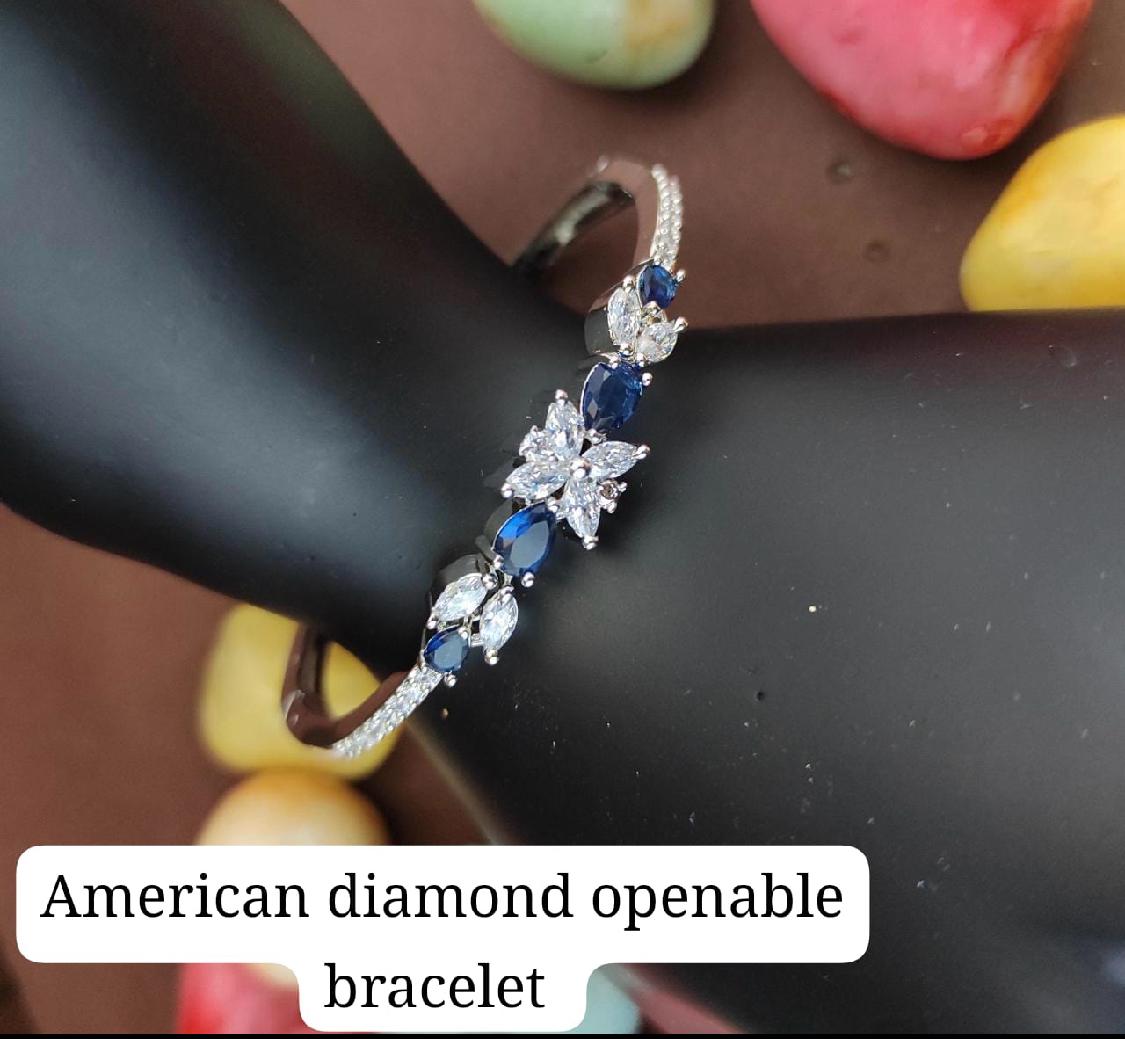 AD Openable Silver Bracelet with multiple color options