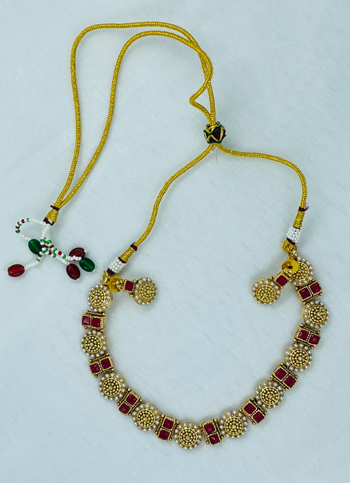 Gold & Diamond Necklace imitation jewelry