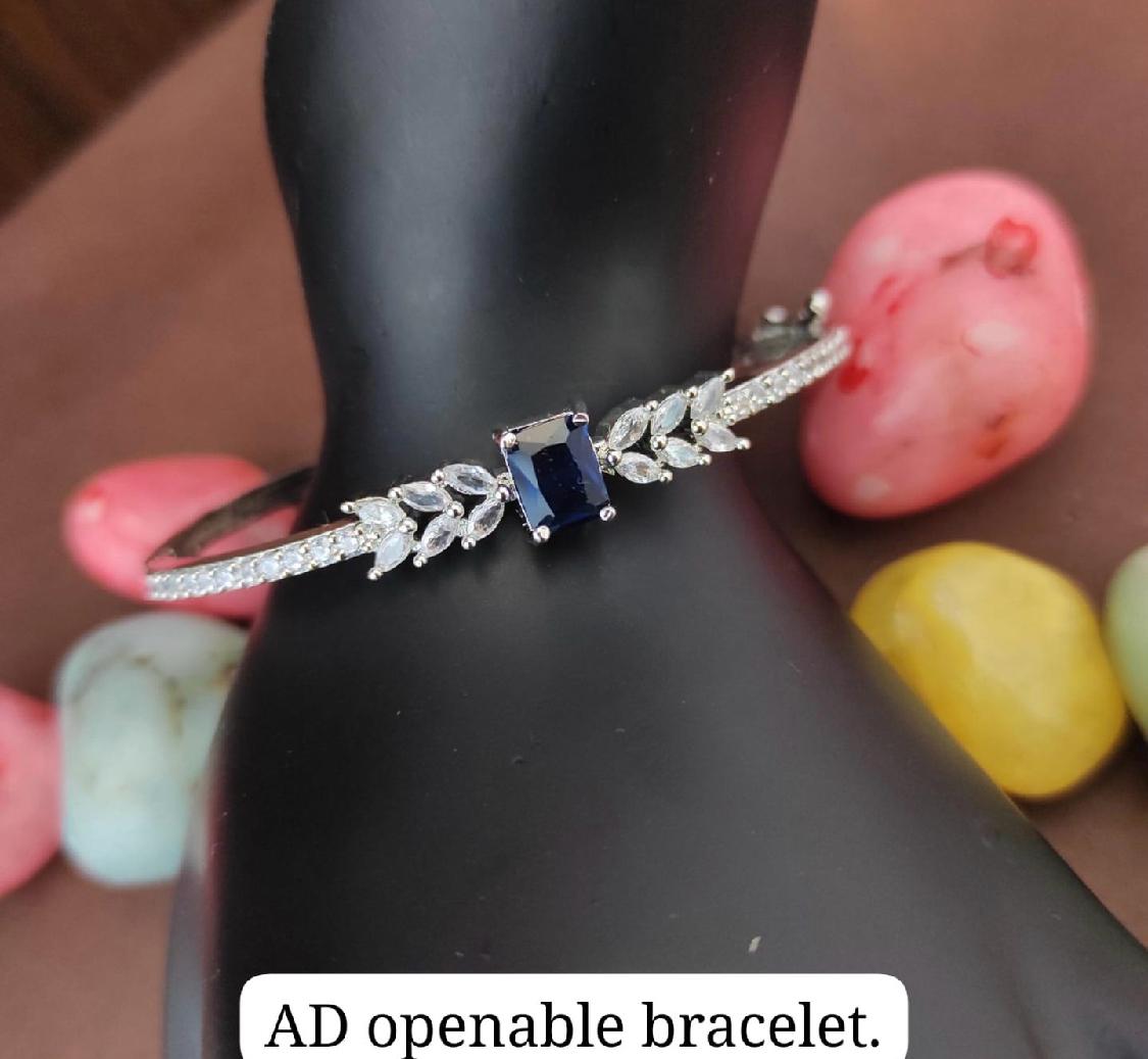 AD Openable Silver Bracelet with multiple color options